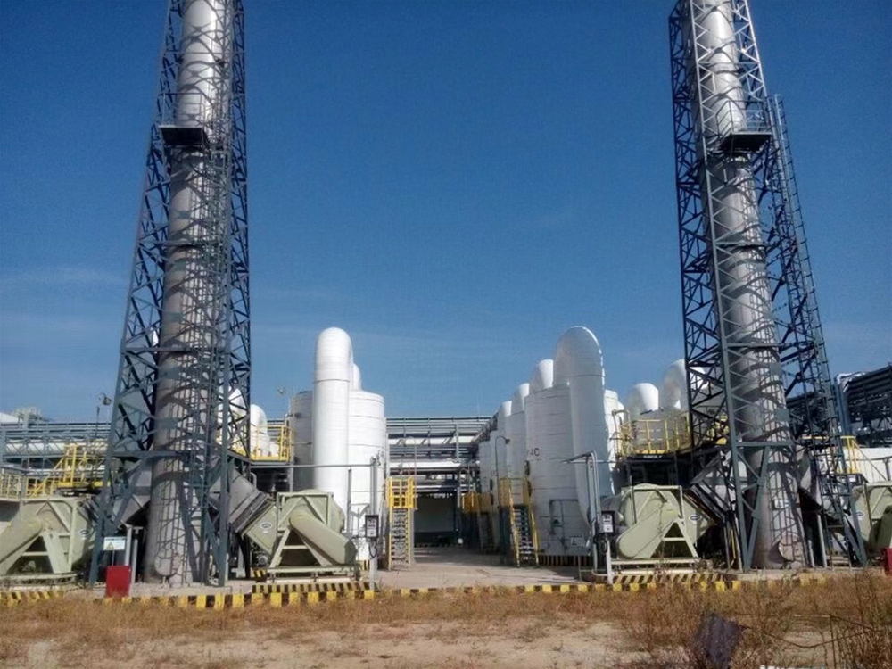 化工企業(yè)噴淋塔現場